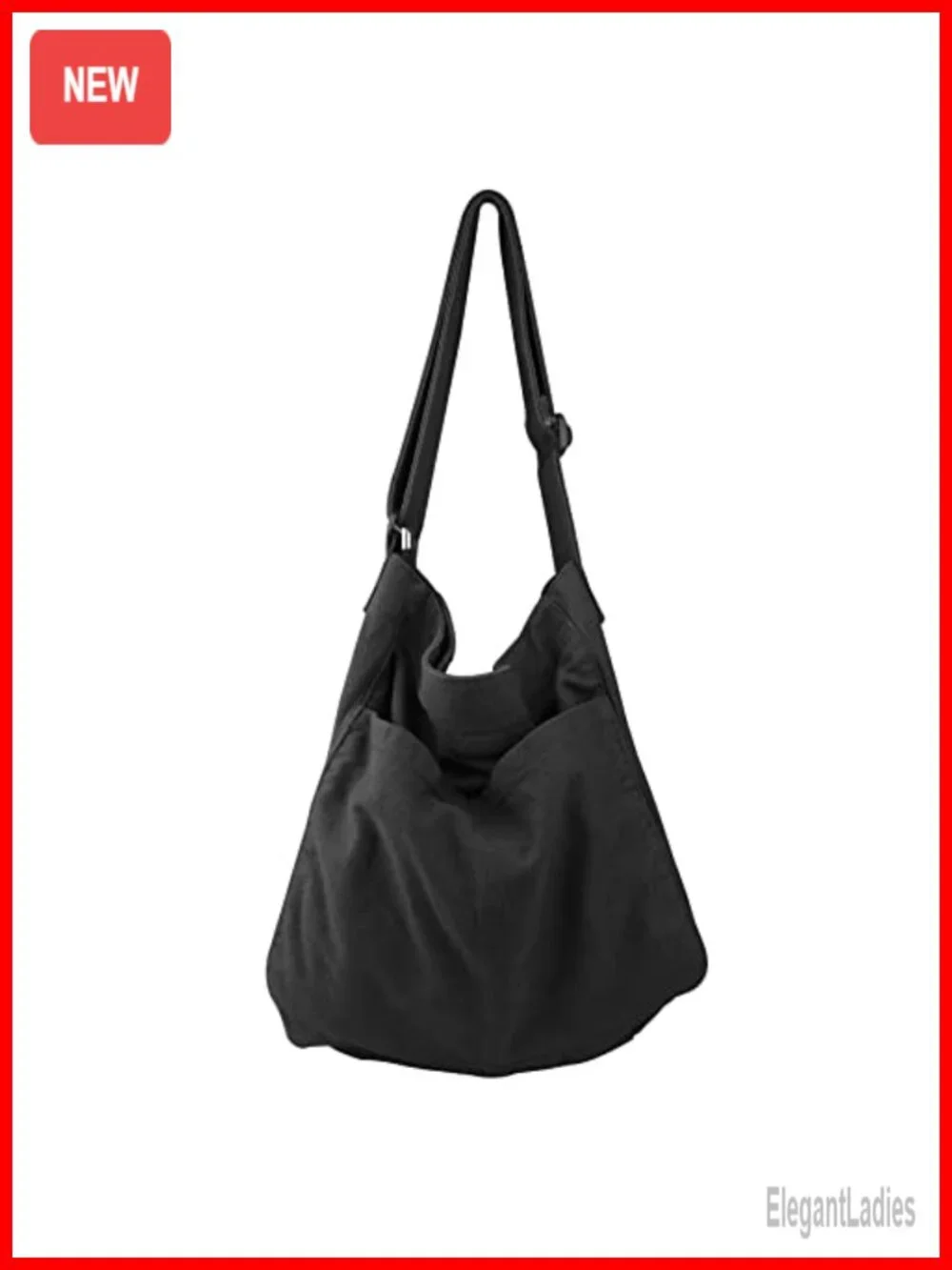 Canvas Hobo Crossbody Shoulder Bag Multi-Pocket Casual Messenger Purse Travel